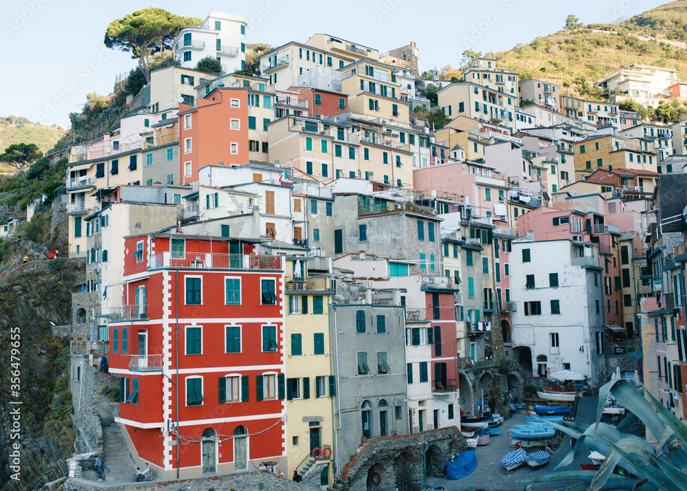 Italy. Cinque Terre. Riomaggiore- one of the most tourist destinations in Italy