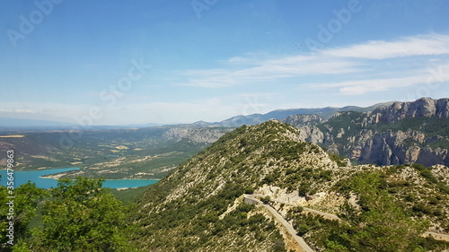 Verdon Natural Regional Park in France, the grandiose landscape and mysterious canyon Gorges du Verdon, mountain and forestь mountain lake