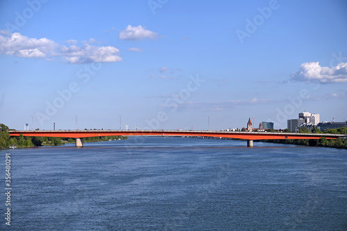 Reichsbrucke and Saint Francis of Assisi Church in Vienna © goce risteski