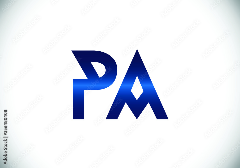 Initial Monogram Letter P A Logo Design Vector Template. P A Letter Logo Design Initial Monogram Letter P A Logo Design Vector Template. P A Letter Logo Design