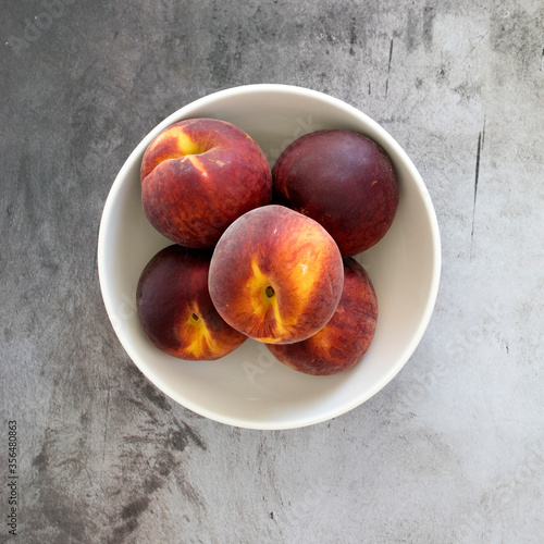 Bowl of Peaches with Room f...