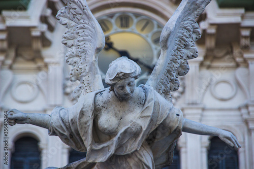 Statuse on Fontana dei Quattro Continenti, Trieste, Italy