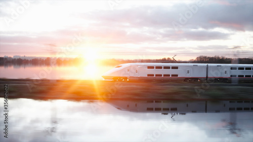 Obraz na plátně Electric passenger train