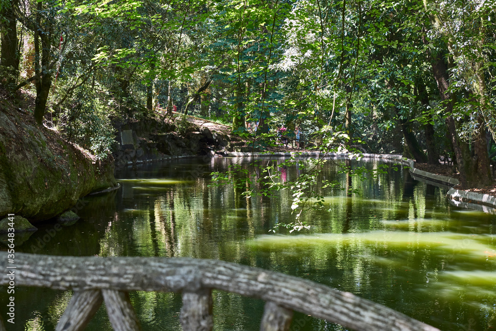 Portugal. Braga. Bom Jesus do Monte. Lake in the Park Portugal. Braga. Bom Jesus do Monte. Lake in the Park