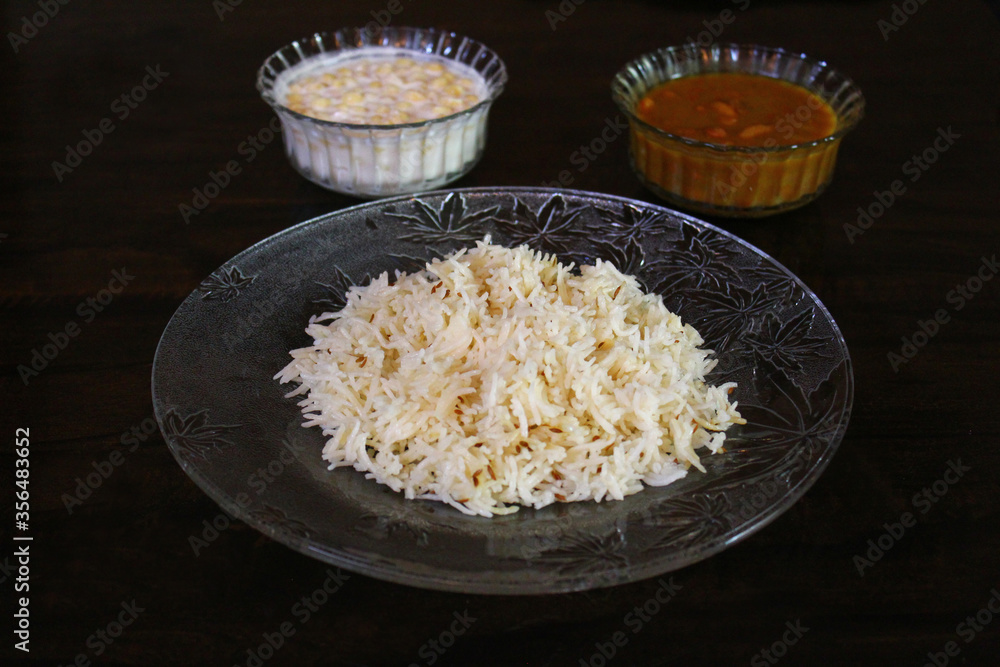 Rajma, Rice and Boondi Raita