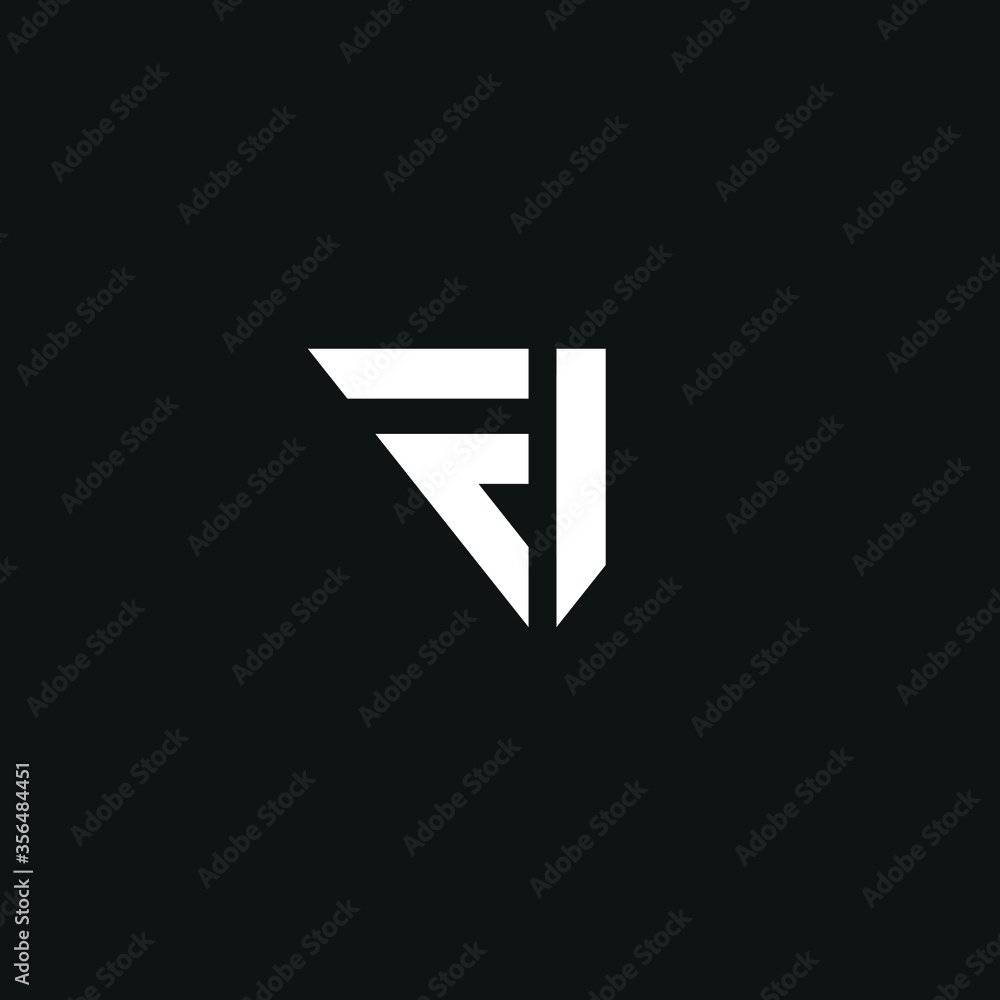 Fototapeta premium Initial Letter FI Logo Design Vector Template. Creative Linked Alphabetical FI Logo Vector