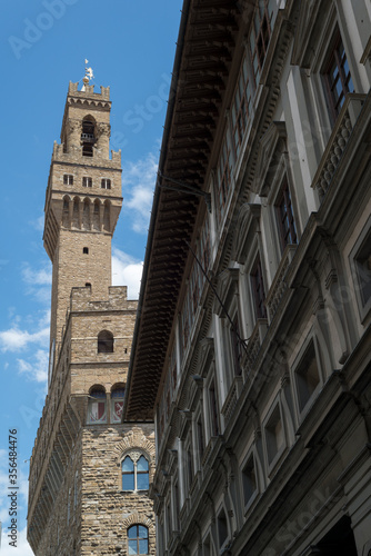 The tower of the "Palazzo vecchio" in Florence Italy