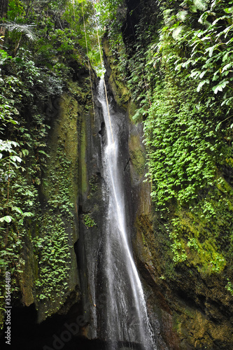 View of Leke Leke Waterfall located in the norh of Bali photo