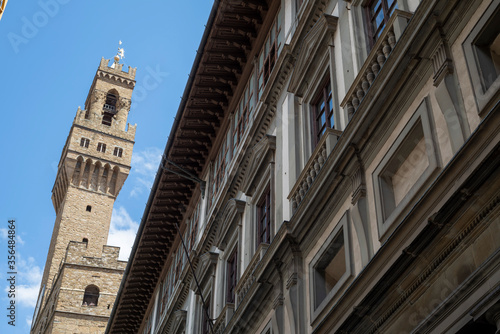 The tower of the "Palazzo vecchio" in Florence Italy