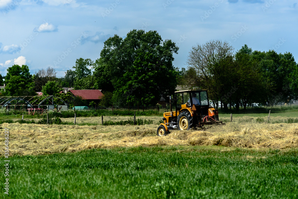 Fototapeta premium Fieldworks in Wegrow - small town on east of Poland