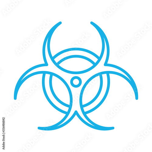 biohazard signal caution line style icon