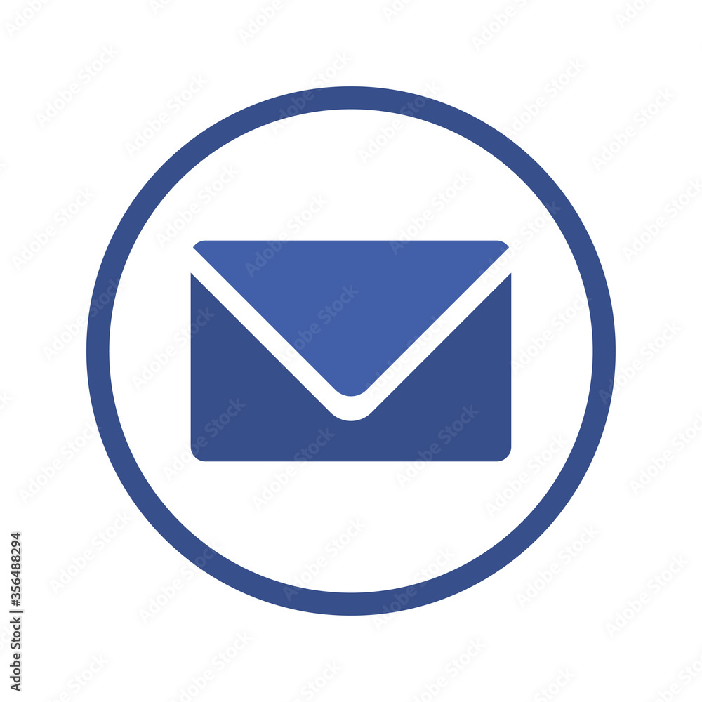 Envelope inside circle design, Message email mail and letter theme Vector illustration Envelope inside circle design, Message email mail and letter theme Vector illustration