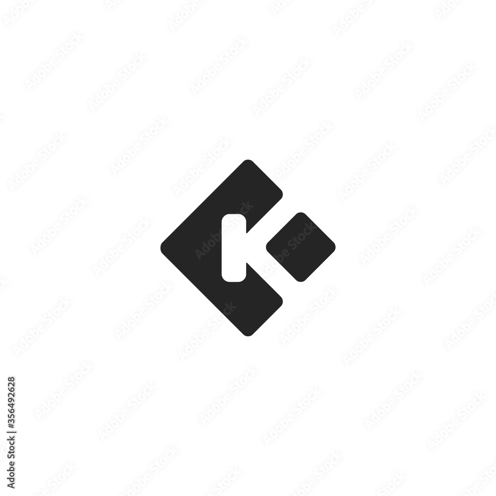 The initials K logo is simple and modern.. The initials K logo is simple and modern..