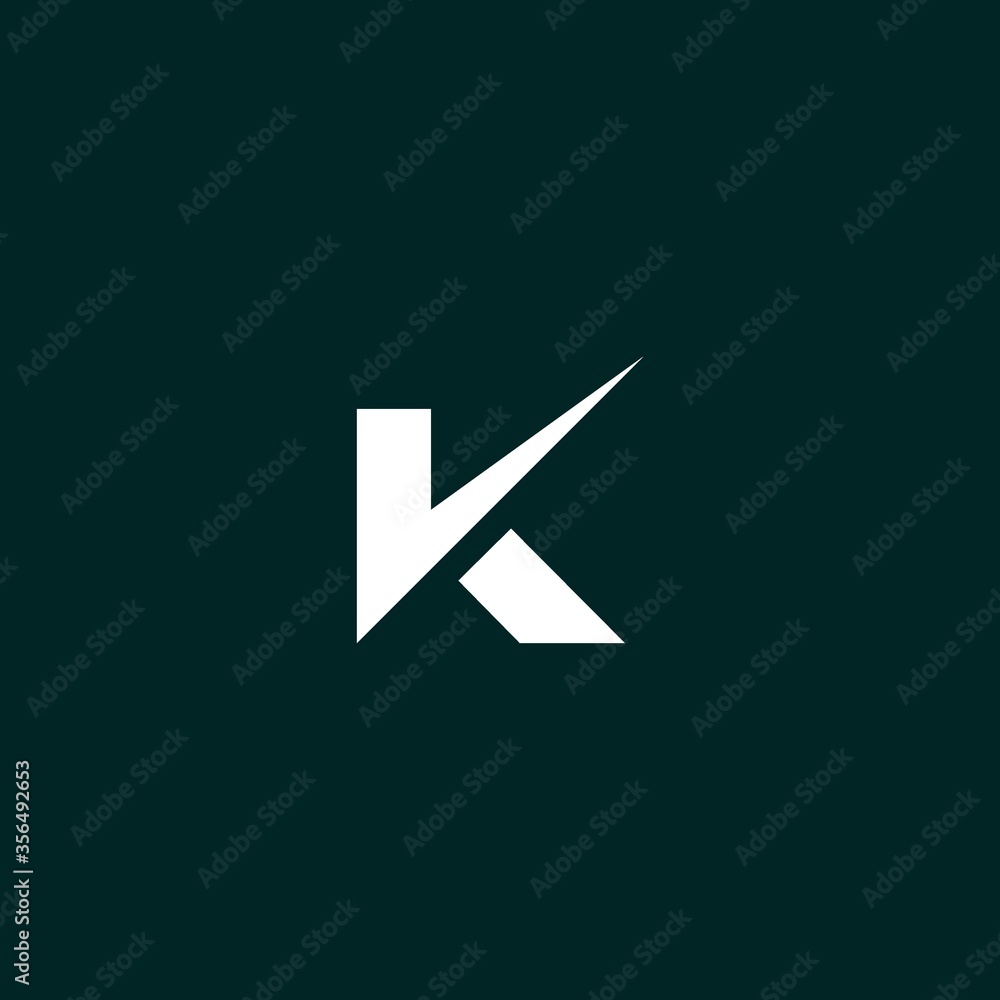 The initials K logo is simple and modern. The initials K logo is simple and modern.