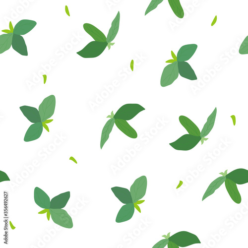 Seamless, bouquet of leaves, suitable for packaging and textiles