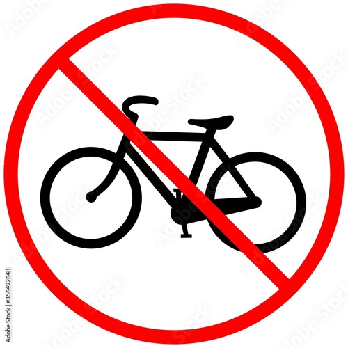 icon forbidden bike sign.