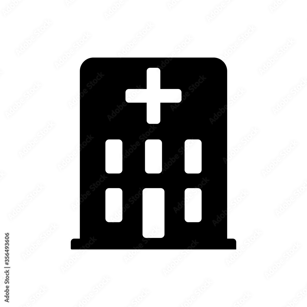 Obraz premium Clinic outline icon isolated. Symbol, logo illustration for mobile concept and web design.