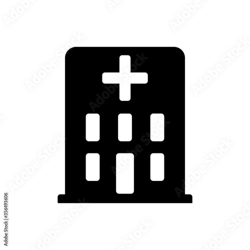 Clinic outline icon isolated. Symbol, logo illustration for mobile concept and web design.