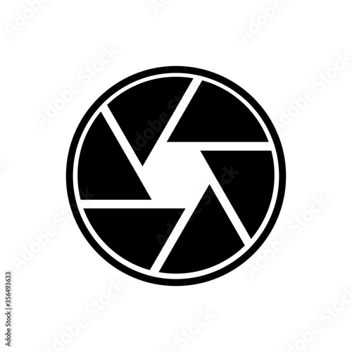 Camera shutter outline icon isolated. Symbol, logo illustration for mobile concept and web design.