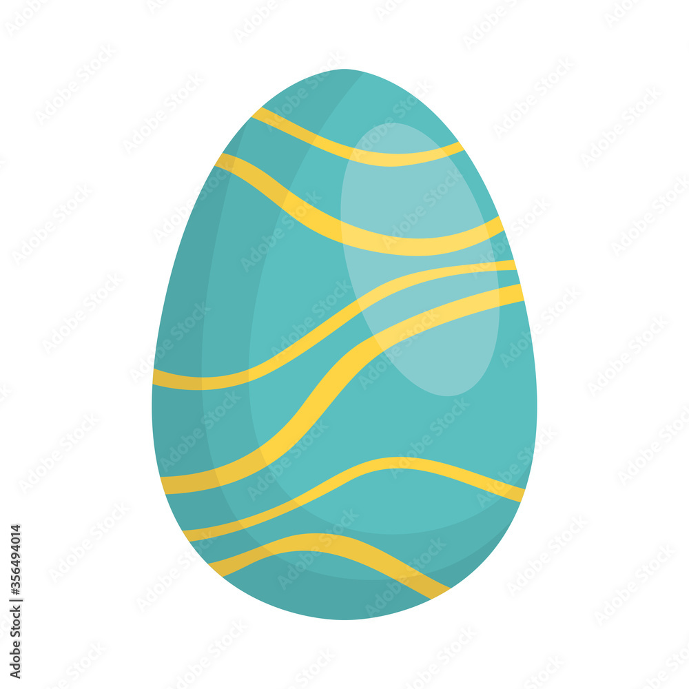 happy easter egg painted with