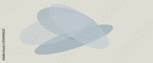 Web banner with oval shapes. Vector illustration. Simle backdrop