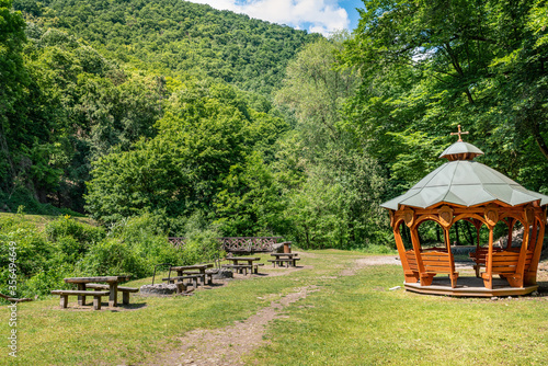 Ram-szakadek, Ram Ravine or Ram Canyon near the village Dobogoko and Domos in Hungary, a very popular and beautiful hiking, trekking trail and tourist attraction