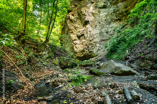 Ram-szakadek, Ram Ravine or Ram Canyon near the village Dobogoko and Domos in Hungary, a very popular and beautiful hiking, trekking trail and tourist attraction
