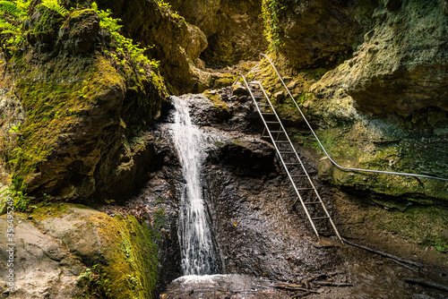 Ram-szakadek, Ram Ravine or Ram Canyon near the village Dobogoko and Domos in Hungary, a very popular and beautiful hiking, trekking trail and tourist attraction
