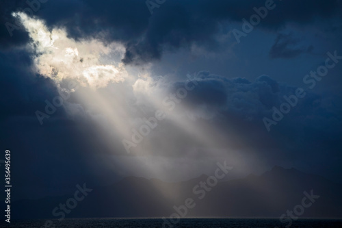 sunbeam in the Patagonian fjords photo