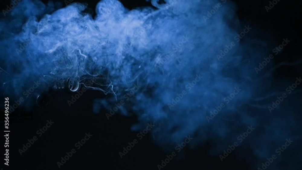 Realistic shotgun shot with smoke on black background