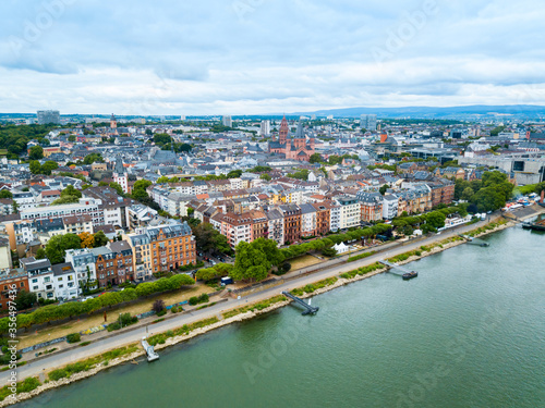 Mainz aerial panoramic view, Germany