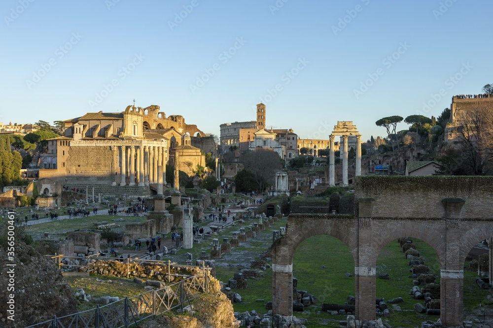 Obraz premium Ruins of Roman forum, Rome, Italy