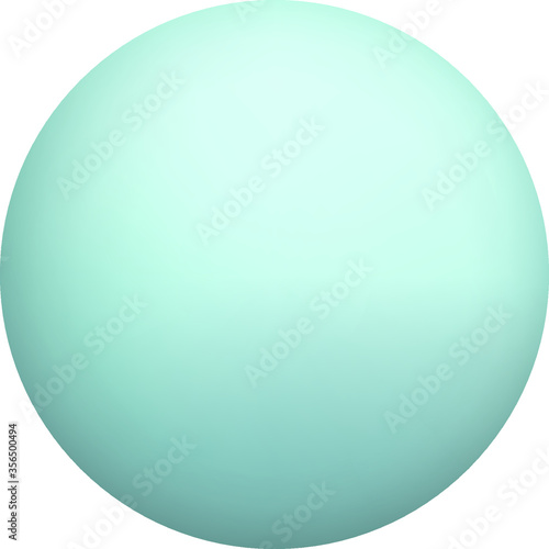 Planet Uranus isolated on white background. Realistic vector.