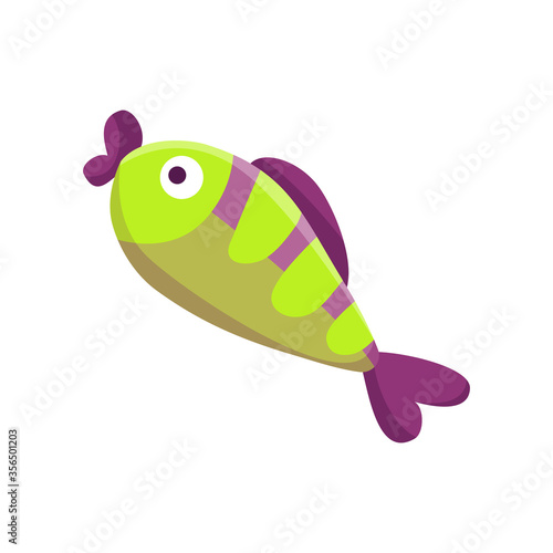 Children toy. Cute funny toy for little kid. Vector fish