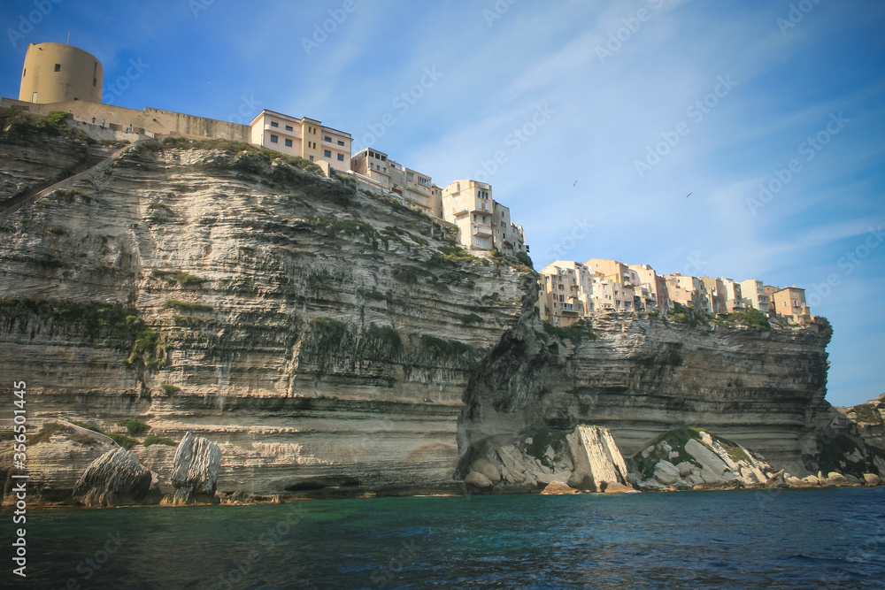 vue sur les falaises de 
Bonifacio,  Corse