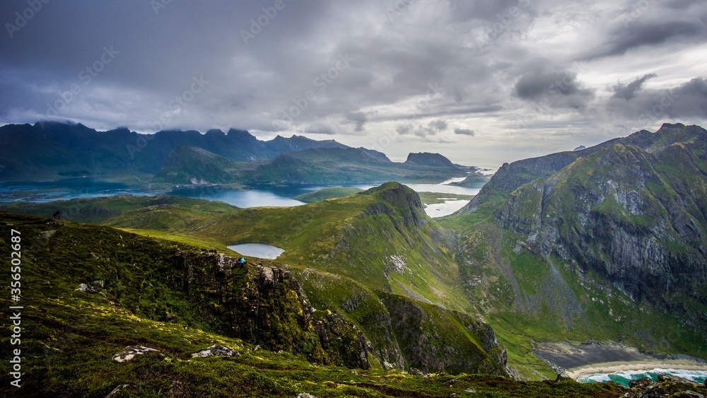 looking out at lofoten landscape