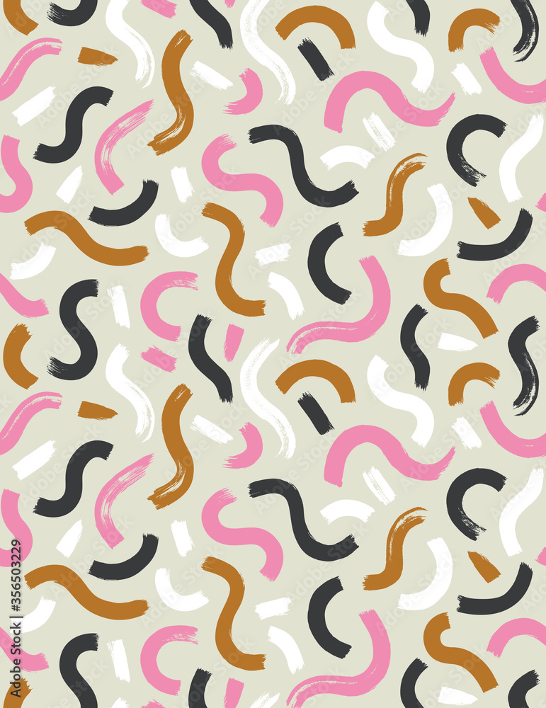 Vector hipster seamless pattern with brush stroke elements. Stylish colorful abstract background. Vector hipster seamless pattern with brush stroke elements. Stylish colorful abstract background.