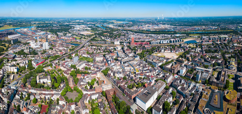 Duisburg city skyline in Germany