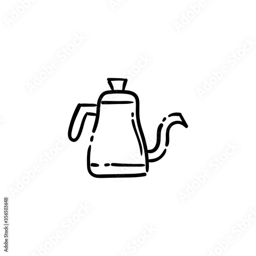Coffee jar, cafeteria and coffee shop doodle icon. Hand drawn illustration.