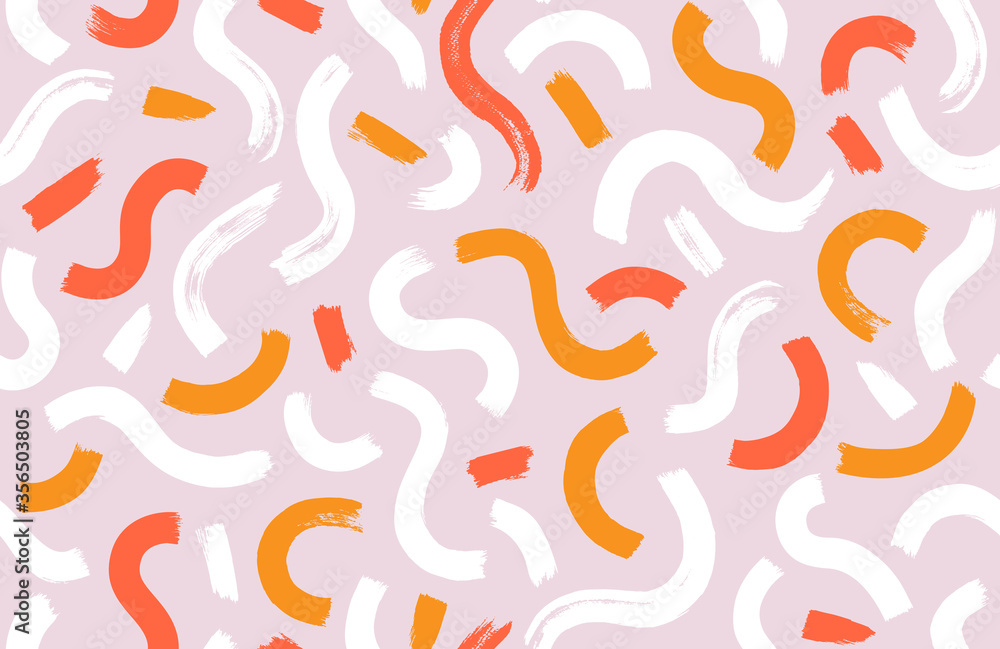 Vector hipster seamless pattern with brush stroke elements. Stylish colorful abstract background. Vector hipster seamless pattern with brush stroke elements. Stylish colorful abstract background.