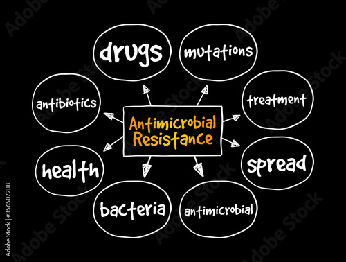 Antimicrobial Resistance mind map, medical concept for presentations and reports