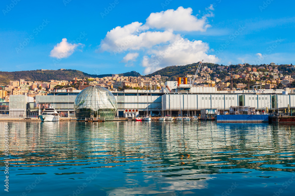Genoa port in northern Italy