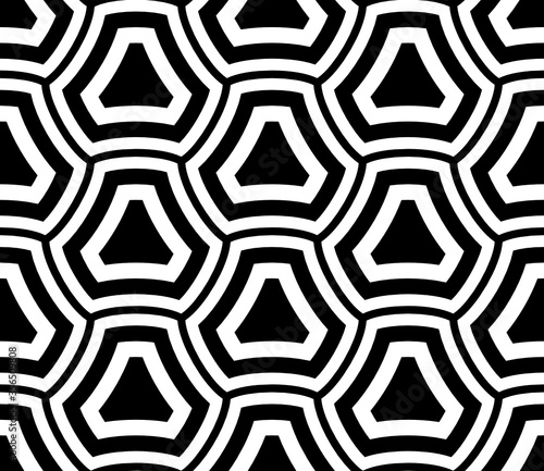 Vector geometric seamless pattern. Modern geometric background with hexagonal tiles.