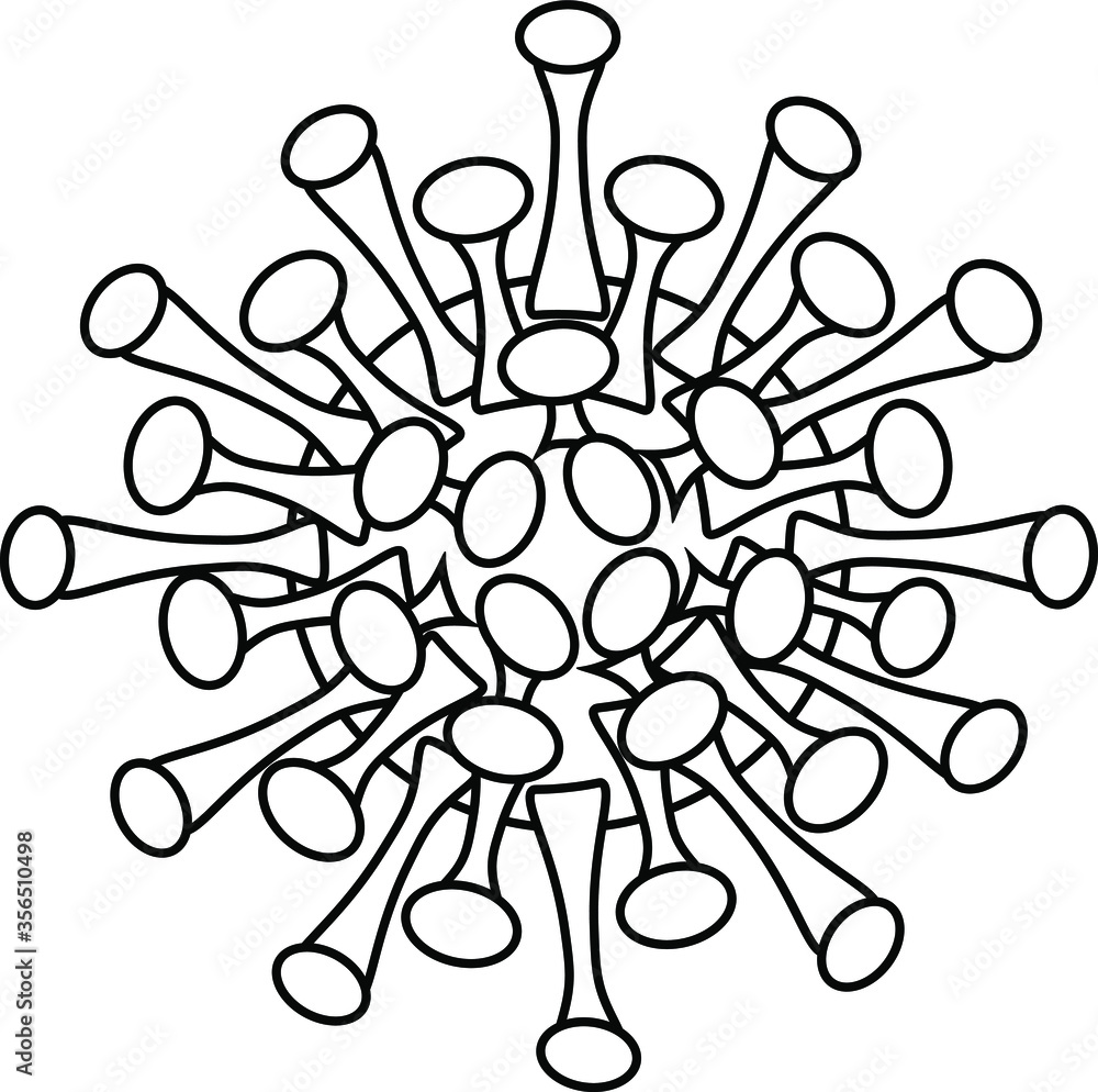 Coronavirus, 2019-nCoV, Covid-2019, Covid-19. Dangerous Coronavirus. Isolated Vector Icon. Coronavirus, 2019-nCoV, Covid-2019, Covid-19. Dangerous Coronavirus. Isolated Vector Icon.