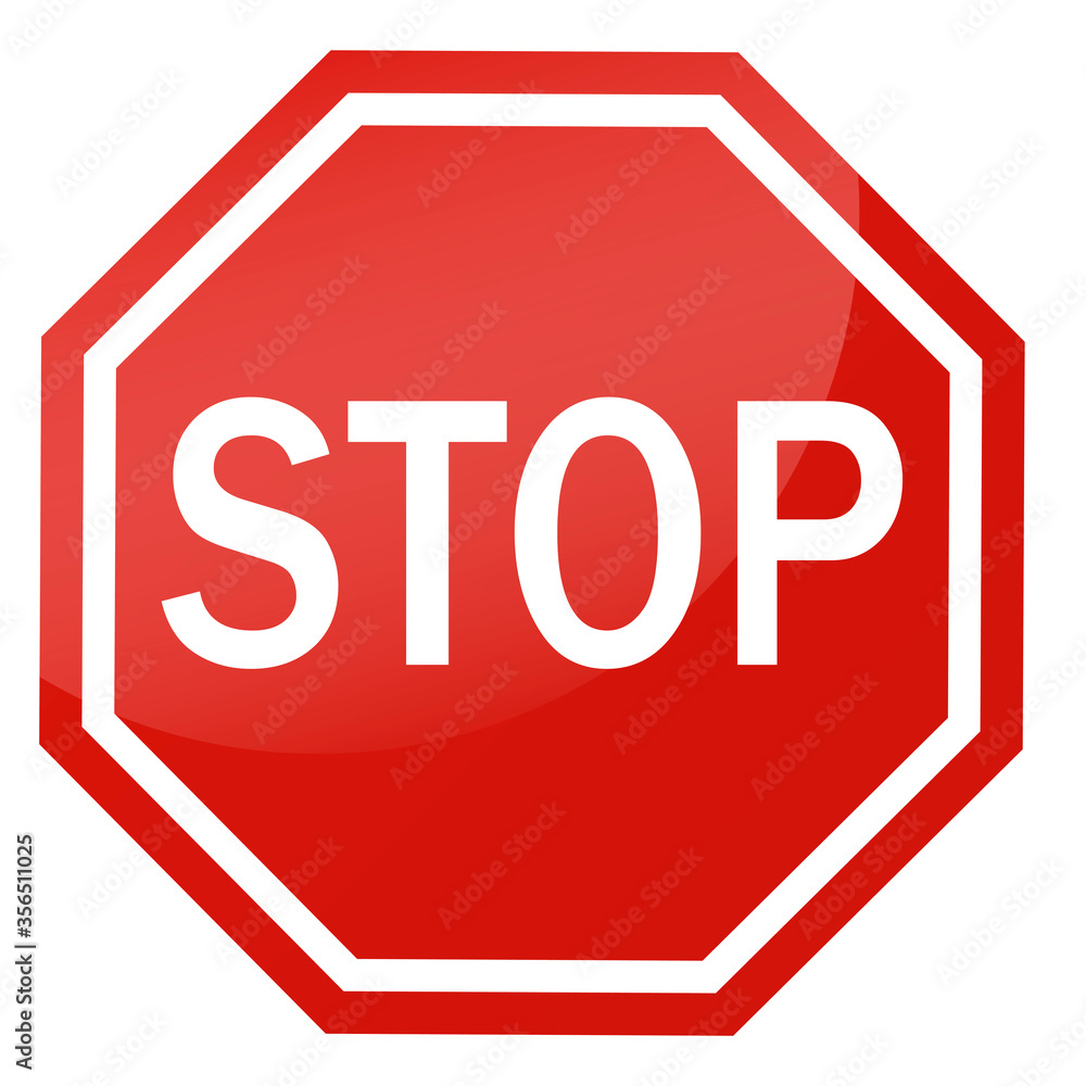 Red stop sign, on a white background. A symbol of stopping motion stop. Red stop sign icon with text flat icon for apps and websites. Red stop sign, on a white background. A symbol of stopping motion stop. Red stop sign icon with text flat icon for apps and websites.