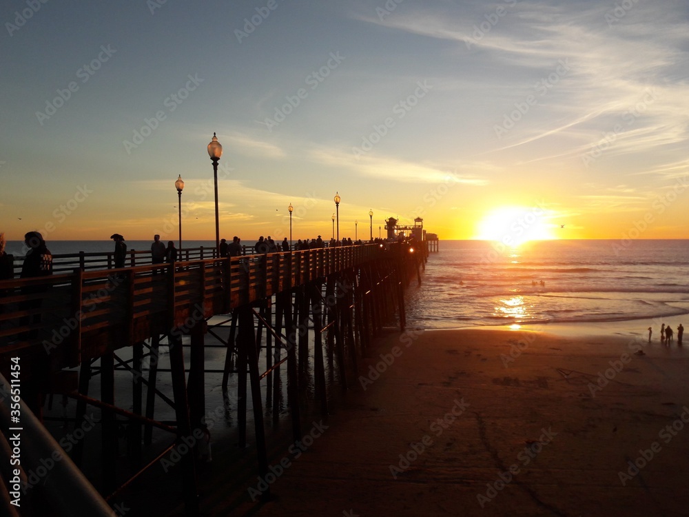 Sunset at Oceanside Pier California 2018