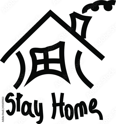 Stay home, stay safe poster design vector. 