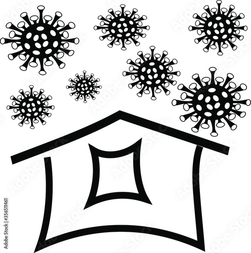Stay home, stay safe poster design vector. 