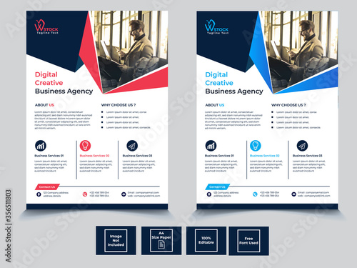 Digital business agency flyer templates design