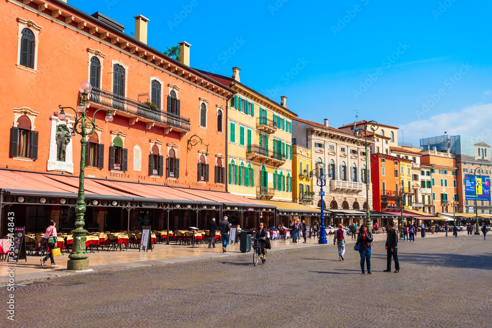 Piazza Bra square in Verona